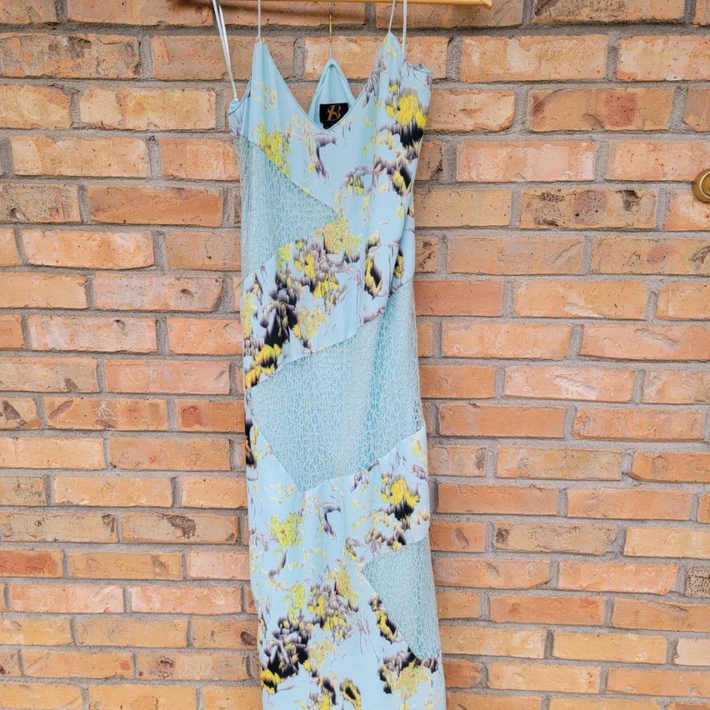 Anthropologie NWT Sachin Babi Lace Floral Midi Biased Dress size 2
